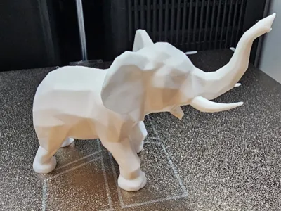 Low Poly Serie / Elephant ( Nr. 010)