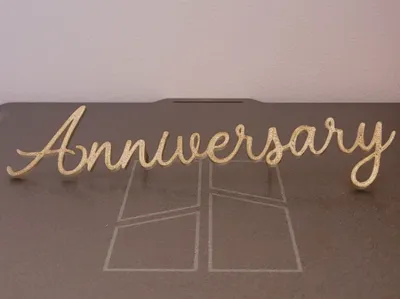 Frontal Cake Topper "Anniversary"