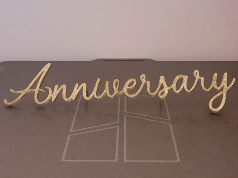 Frontal Cake Topper "Anniversary"
