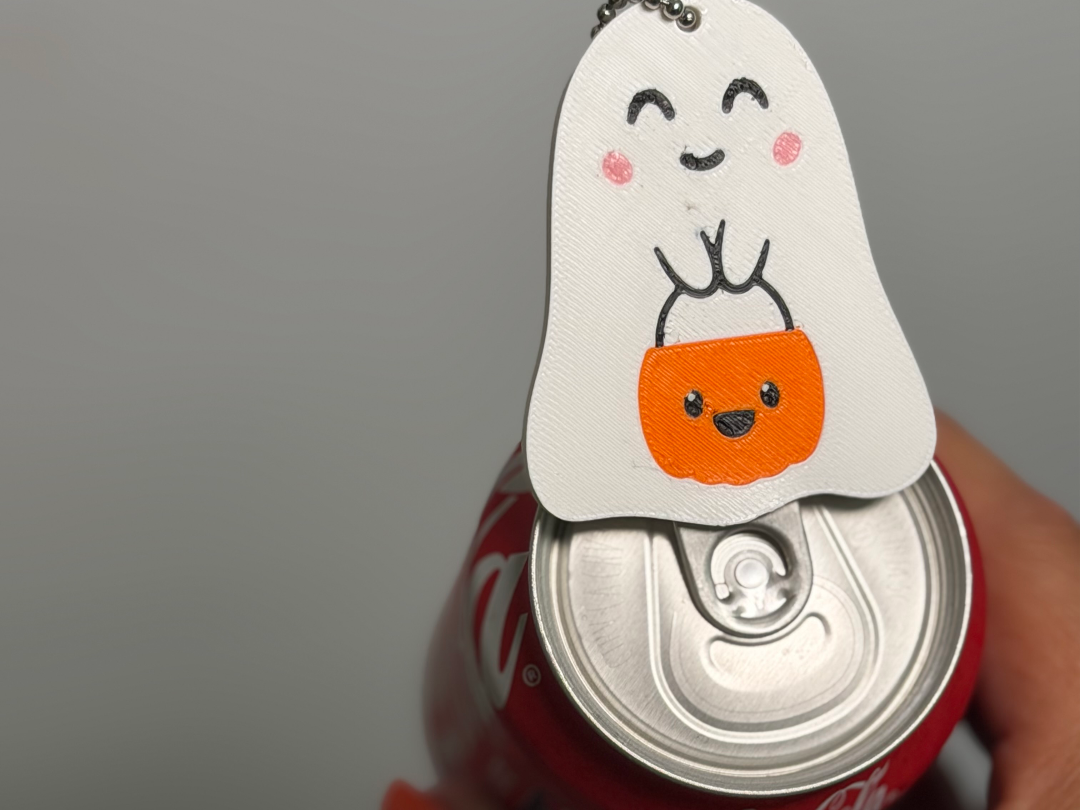 Cute Ghost Can Tab Opener Keychain