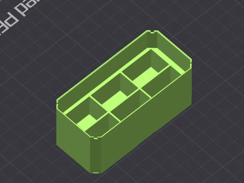 1x2x1 Multibin 9v Battery Insert