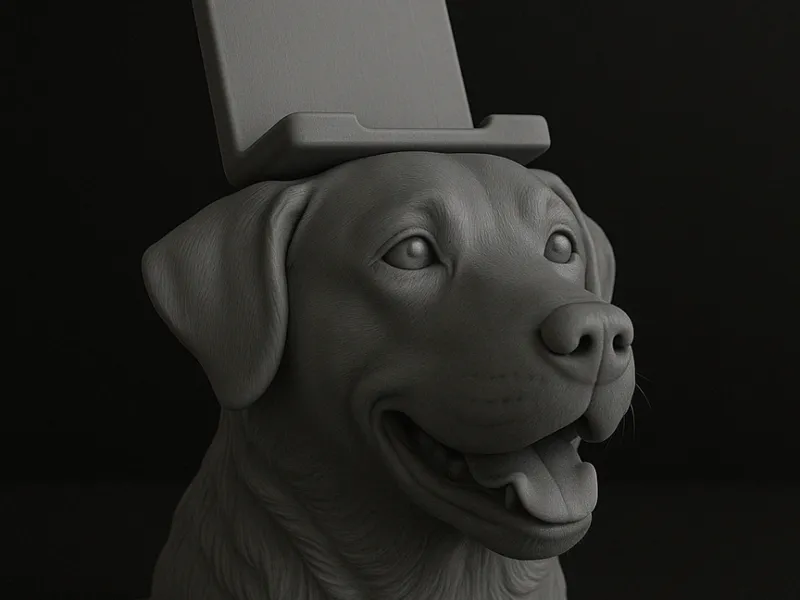 Phone Stand - Labrador Statue