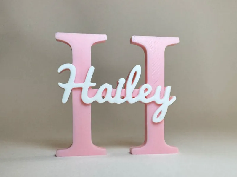 Placa de Identificação 3D - Hailey