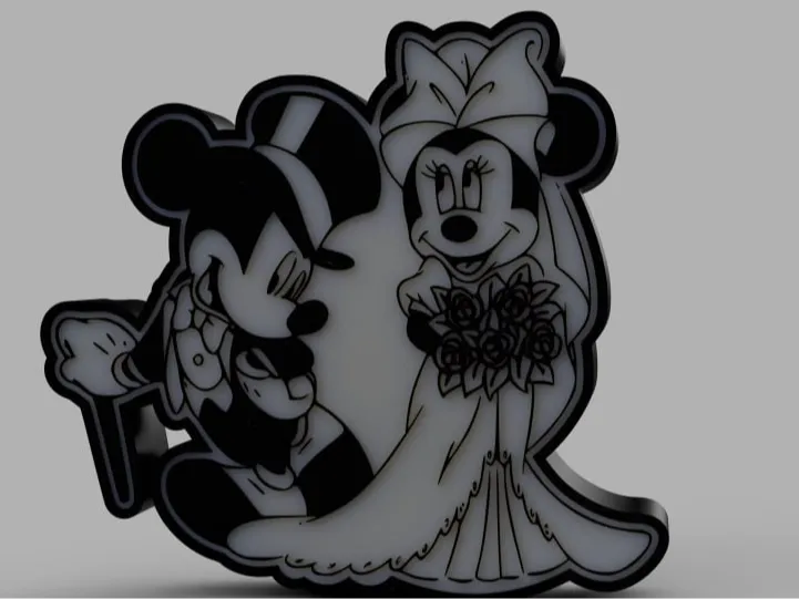 Micky und Minnie Maus Leuchtkasten
