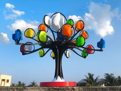 Easter Egg Wind Tree-Bonsai
