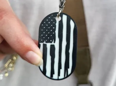 American Flag Necklace/Keychain