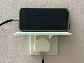 UK 3 Pin outlet shelf