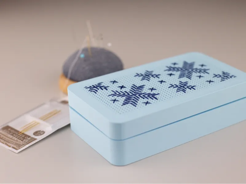 Rectangular Cross Stitch Embroidery Box C2