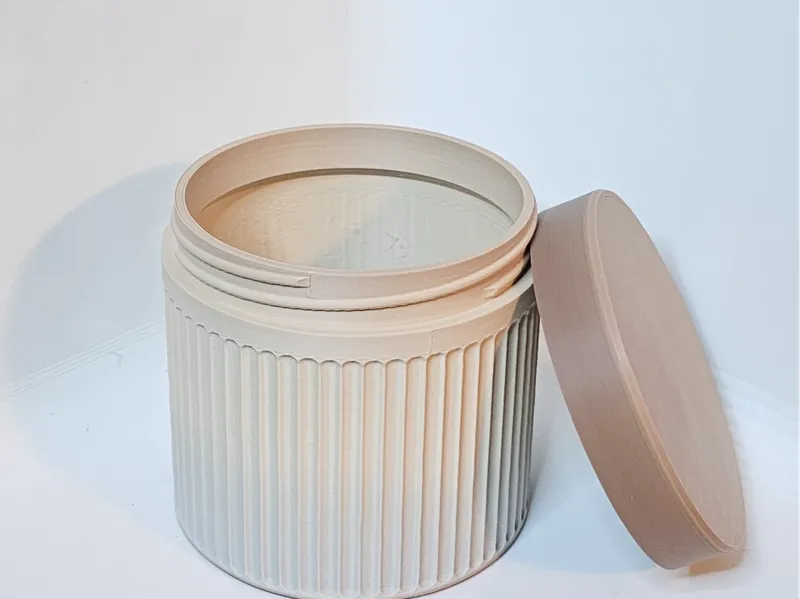 Classically designed Storage Jar with Threaded Lid
