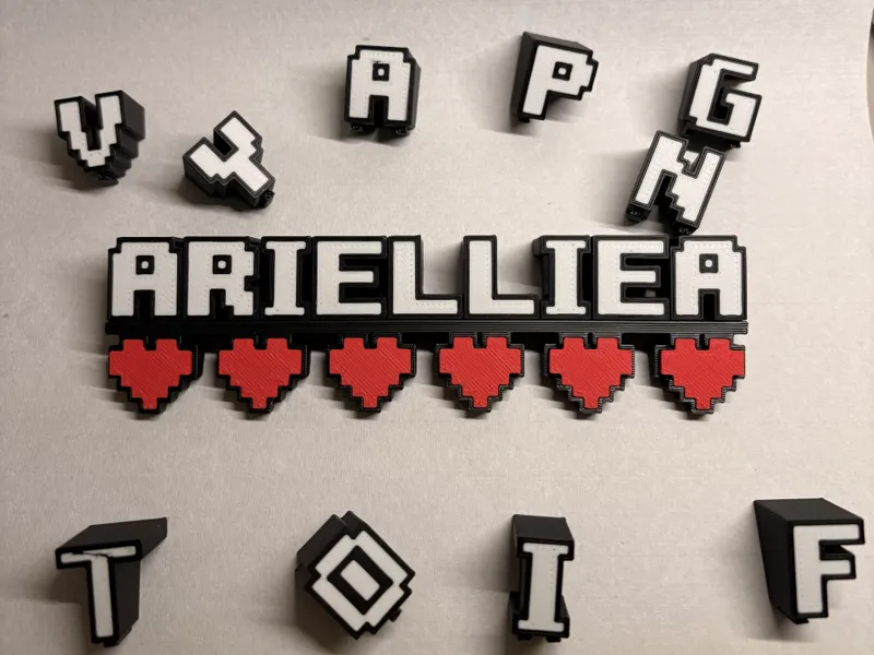 Nametag - Retro game inspired customizable
