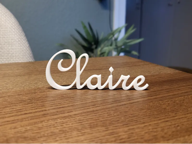 3D Printable Name Display (Claire)