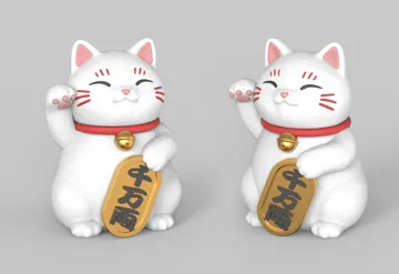 Modelo para impresión 3D: 招财猫全分件毛绒模型可爱公仔 — vista de referencia 4