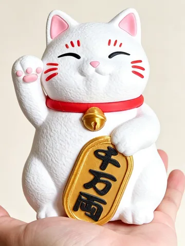 Modelo para impresión 3D: 招财猫全分件毛绒模型可爱公仔 — vista de referencia 2