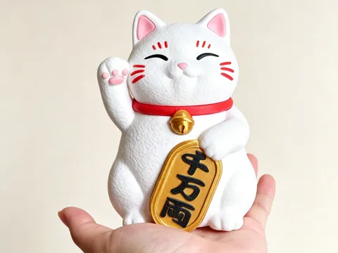 Modelo para impresión 3D: 招财猫全分件毛绒模型可爱公仔 — referencia de MakerWorld