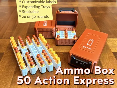 Ammo Box - 50 Action Express + Expanding Trays