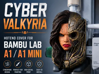 Cyber Valkyria|Hotend Cover |Bambu Lab A1 / A1mini