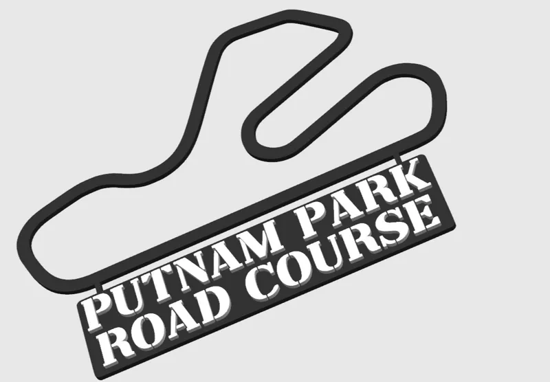 Putnam Park Road Course Track Map With Nameplate
