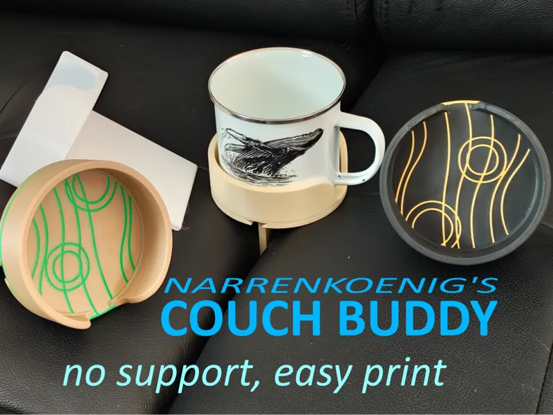 the couch buddy - cups, mugs and snacks