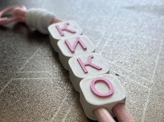 Letter beads for paracord
