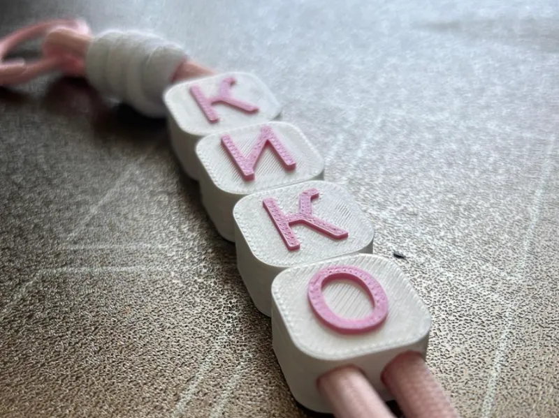 Letter beads for paracord