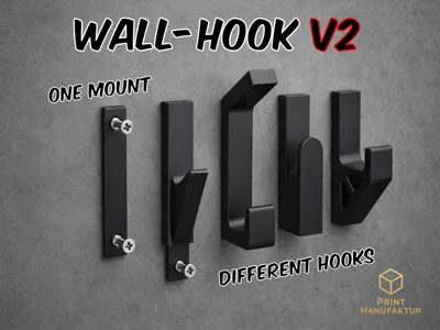 Wall Hook with Mount V2