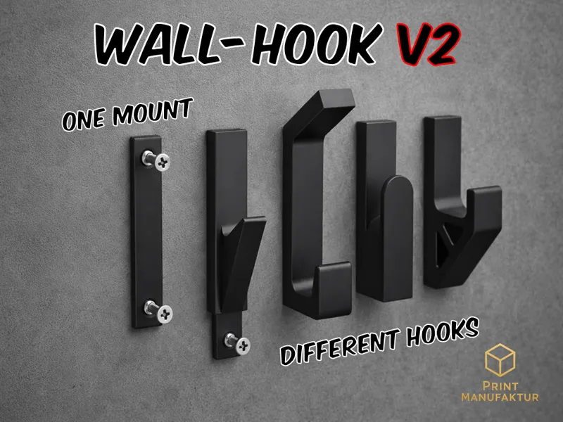 Wall Hook with Mount V2