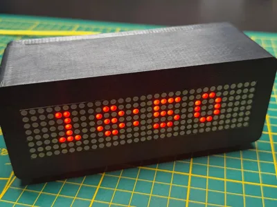 Clock Case for ESP8266 with MAX7219 4×8×8 modules
