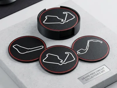 Formula 1 Track Coasters & Holder