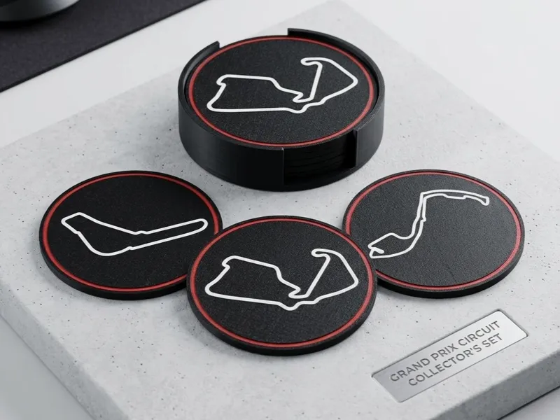 Formula 1 Track Coasters & Holder