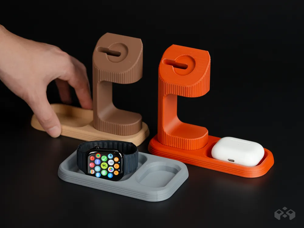 Apple Watch Charging Stand Tray Set - Free 3D Print Model - MakerWorld