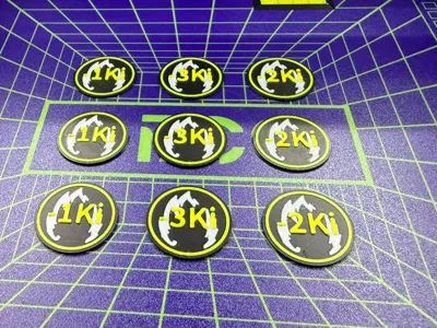 TCG Dragon Ball Game Marker Minus Ki-Token