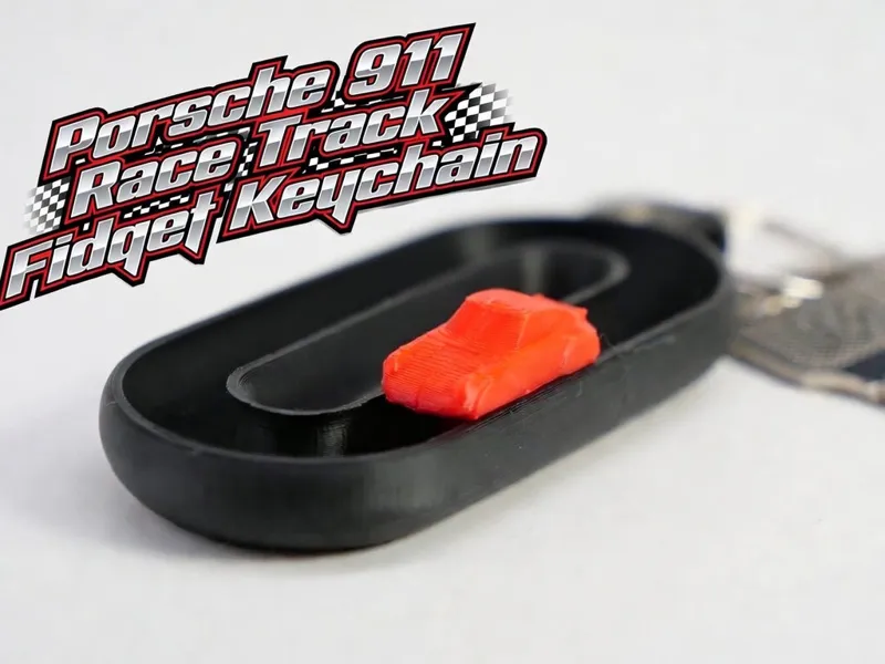 Porsche 911 Race Track Fidget Keychain