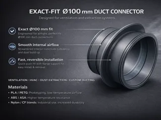 EXACT-FIT Ø100 mm DUCT CONNECTOR
