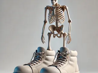 Skeleton wearing Jordan's