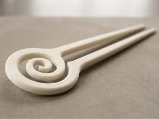 The Infinite Spiral – Geometric Hair Fork