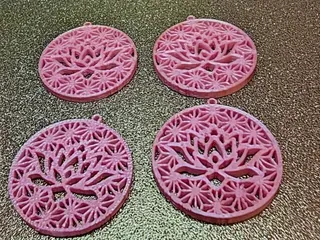 Lotus Flower Earrings view 2