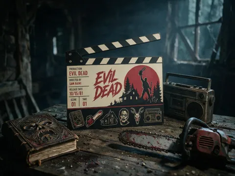 Letrero o emblema decorativo: The Evil Dead Movie Clapper — referencia de MakerWorld