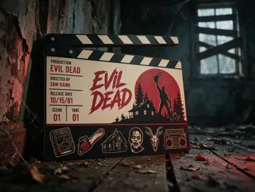 Letrero o emblema decorativo: The Evil Dead Movie Clapper — vista de referencia 4