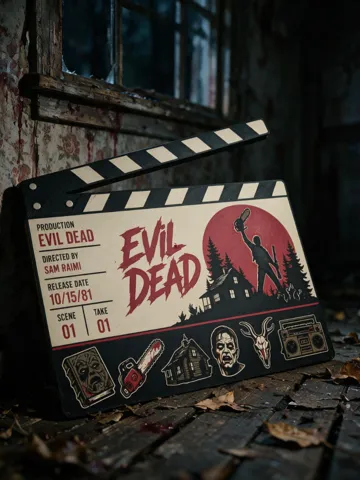 Letrero o emblema decorativo: The Evil Dead Movie Clapper — vista de referencia 2