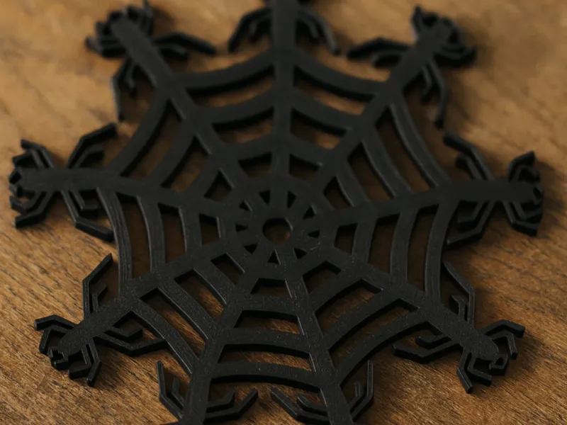 Spiderweb Coaster with Spiders – Halloween Edition