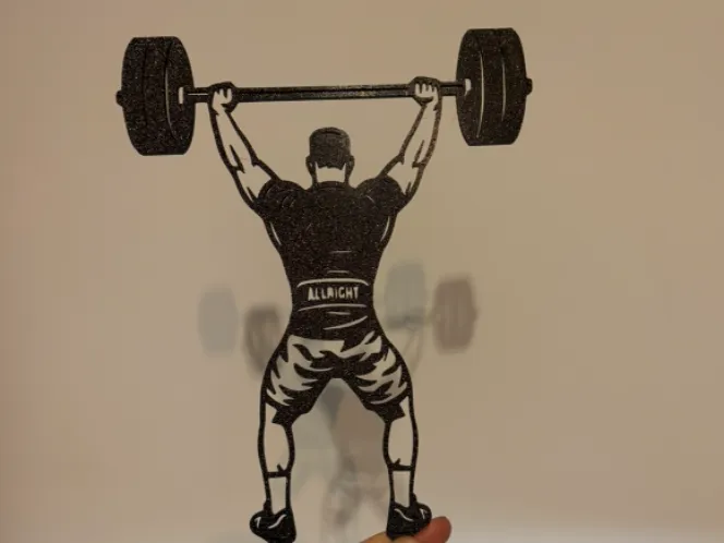 Gym Barbell Snatch Wall Art / Silhouette