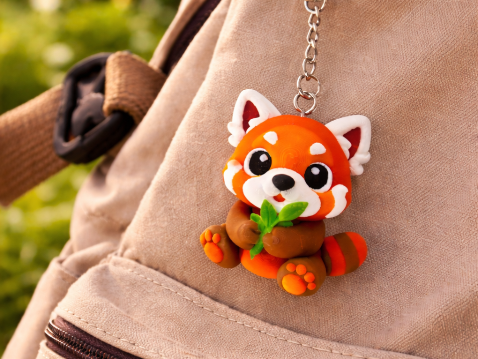 Porte-clé Panda Roux