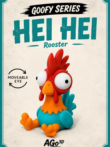 Accesorio para impresora 3D: Goofy series – HEI HEI ROOSTER Movable Eyes NO AMS — vista de referencia 2