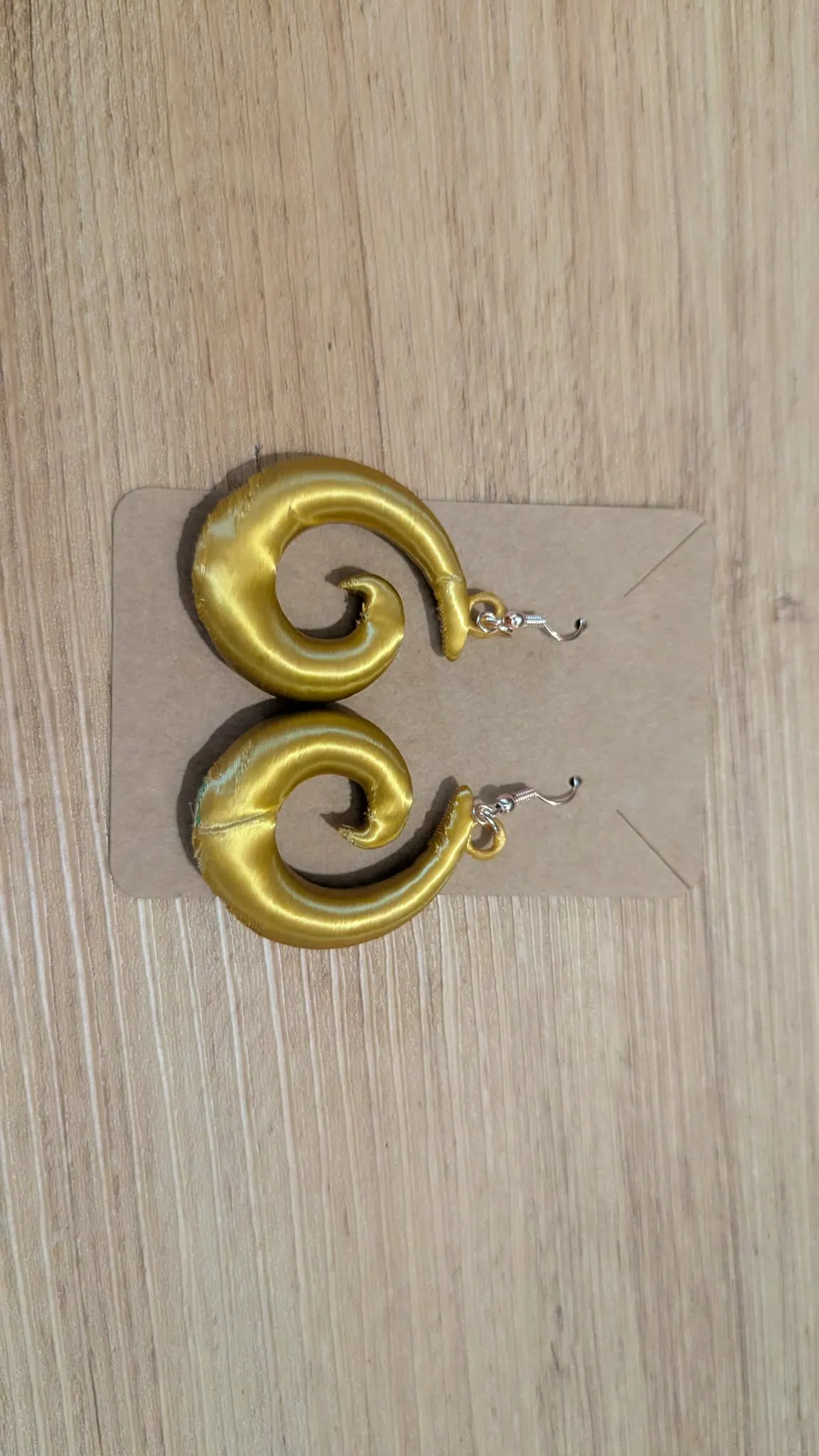 Golden Swirl Earrings view 2