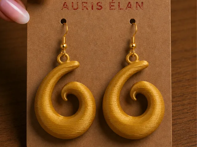 Golden Swirl Earrings