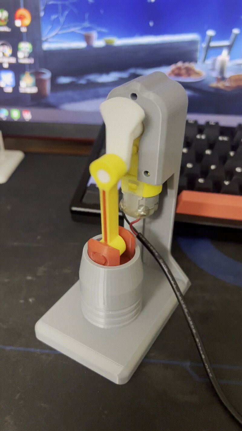 Crank-Rocker Cylinder Mechanism 曲柄摇杆气缸机构