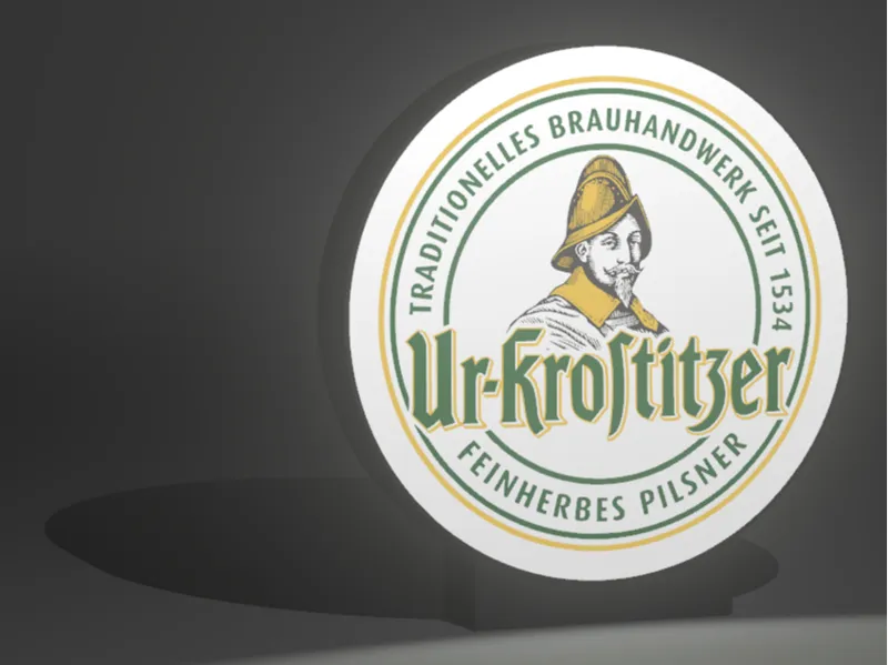 Lichtbox Ur-Krostitzer Rund mit Diffusor
