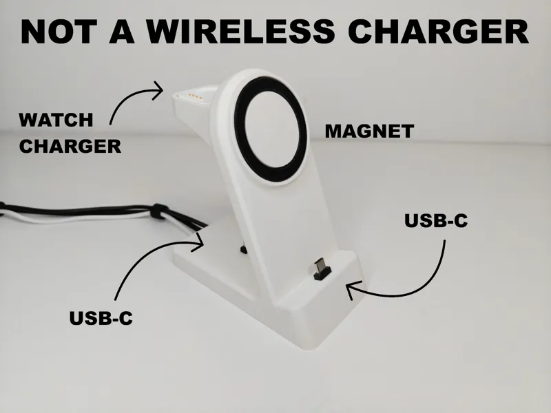 NOT A WIRELESS CHARGER 3‑in‑1 dock