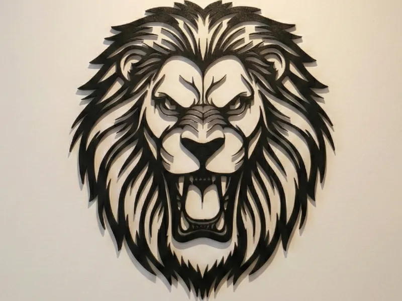 Wild Lion Kopf | 3D Wallart Dekor Löwenkopf