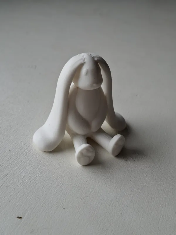 Lapin en peluche imprimé